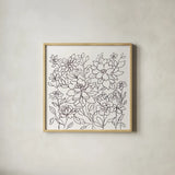 Flower Lace I by Silvia Vassileva. Shown in a natural wood glass frame for a timeless modern aesthetic. Available as an archival giclee rolled canvas, fine art paper, or poster print. SKU 74689a.