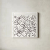 Flower Lace I by Silvia Vassileva. Shown in a crisp white glass frame for a clean and minimalist style. Available as an archival giclee rolled canvas, fine art paper, or poster print. SKU 74689a.