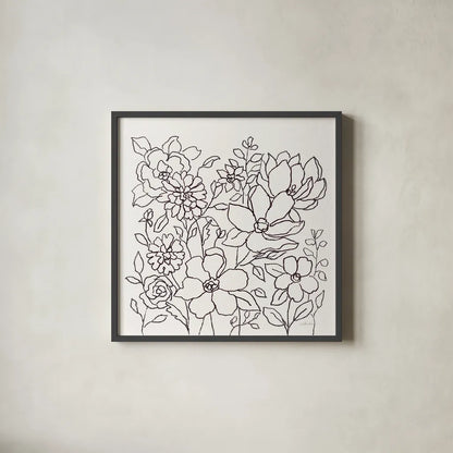 Flower Lace II by Silvia Vassileva. Shown in a sleek black glass frame for a contemporary gallery look. Available as an archival giclee rolled canvas, fine art paper, or poster print. SKU 74690a.