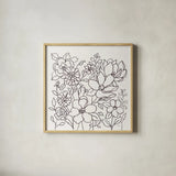 Flower Lace II by Silvia Vassileva. Shown in a natural wood glass frame for a timeless modern aesthetic. Available as an archival giclee rolled canvas, fine art paper, or poster print. SKU 74690a.