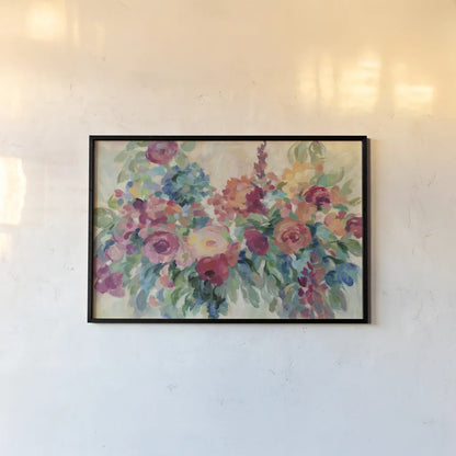 Flower Market by Silvia Vassileva. shown as a paper print in a black flame. Available as a archival giclee rolled canvas, fine art paper, or poster print. SKU 55089i.