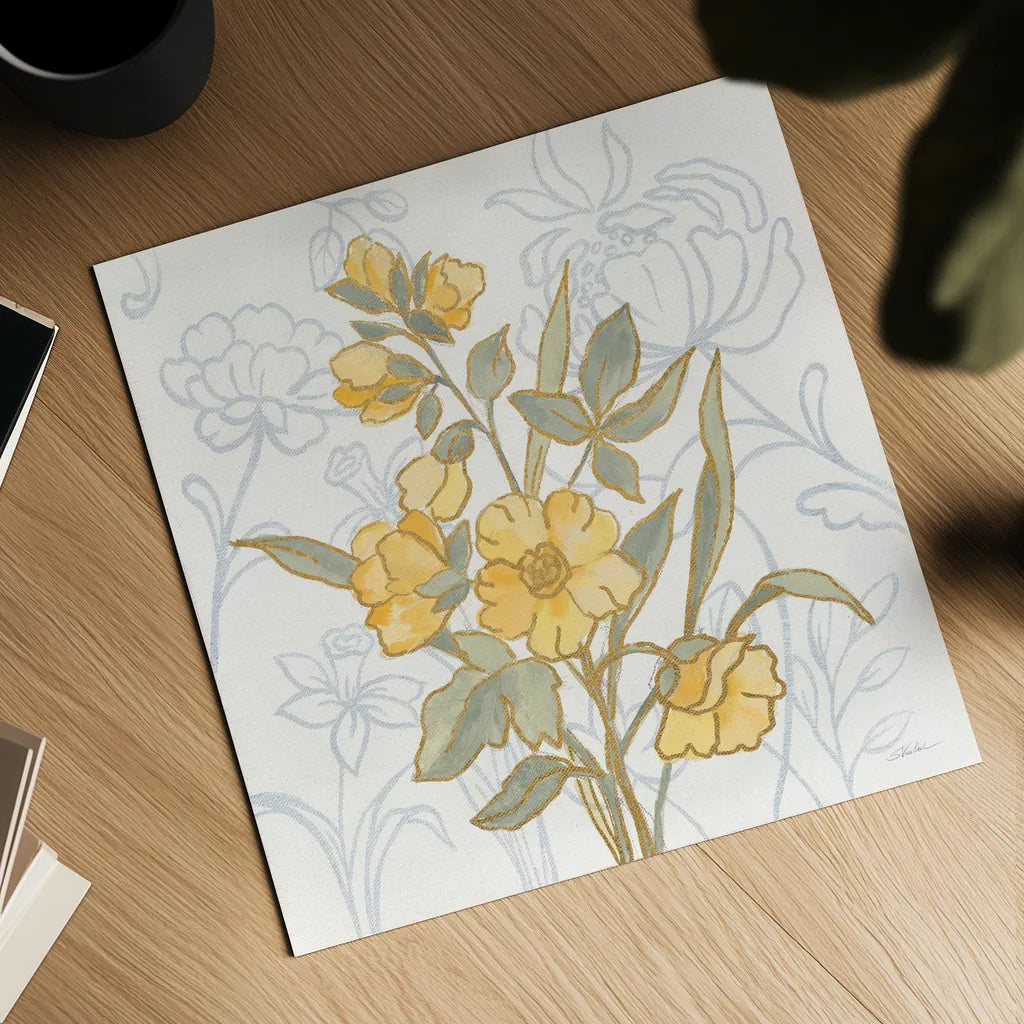 Flower Sophistication I by Silvia Vassileva. Shown as a detailed flat fine art print, highlighting archival giclee quality. Available as an archival giclee rolled canvas, fine art paper, or poster print. SKU 66079a.