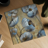 Flowers in Dusk I by Silvia Vassileva. Shown as a detailed flat fine art print, highlighting archival giclee quality. Available as an archival giclee rolled canvas, fine art paper, or poster print. SKU 3735a.