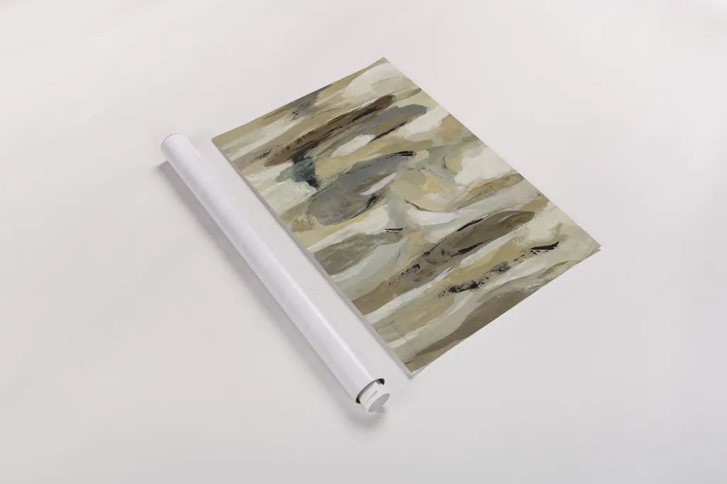 Fluidity Neutral by Silvia Vassileva. shown as a rolled paper print. Available as archival giclee rolled canvas, fine art paper, or poster print. SKU 57260i.