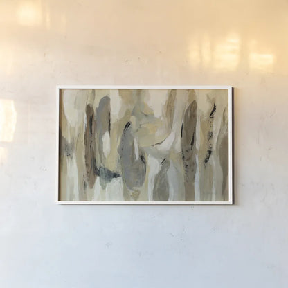 Fluidity Neutral by Silvia Vassileva. shown as a paper print in a white frame. Available as a archival giclee rolled canvas, fine art paper, or poster print. SKU 57260i.