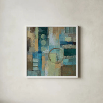 Focal Point by Silvia Vassileva. Shown in a crisp white glass frame for a clean and minimalist style. Available as an archival giclee rolled canvas, fine art paper, or poster print. SKU 12504a.