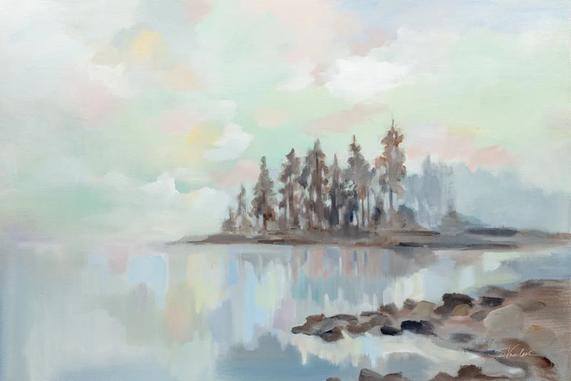 Foggy Lake by Silvia Vassileva. SKU 79152i. Archival Giclee Fine art print for wall decor.
