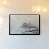 Foggy Lake by Silvia Vassileva. shown as a paper print in a black flame. Available as a archival giclee rolled canvas, fine art paper, or poster print. SKU 79152i.