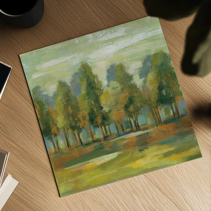 Forest I by Silvia Vassileva. Shown as a detailed flat fine art print, highlighting archival giclee quality. Available as an archival giclee rolled canvas, fine art paper, or poster print. SKU 42188a.