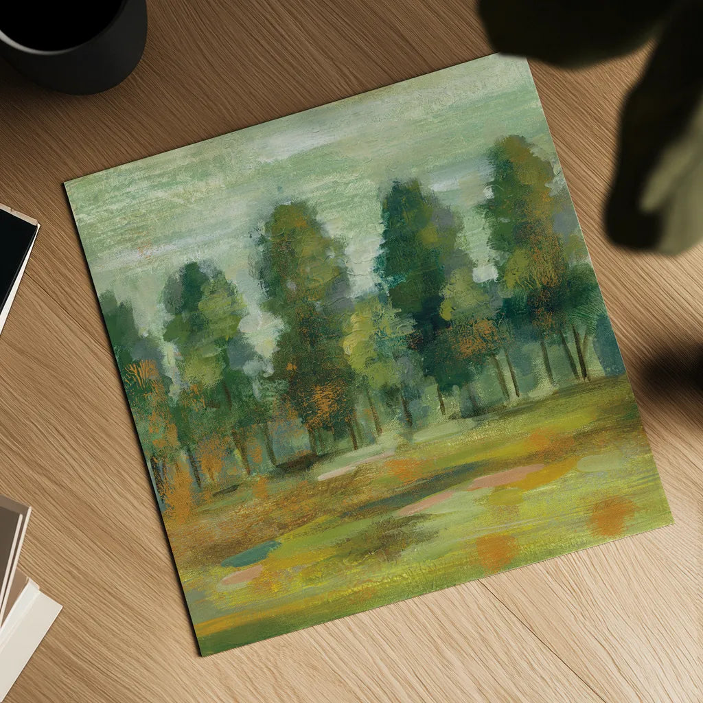 Forest II by Silvia Vassileva. Shown as a detailed flat fine art print, highlighting archival giclee quality. Available as an archival giclee rolled canvas, fine art paper, or poster print. SKU 42189a.