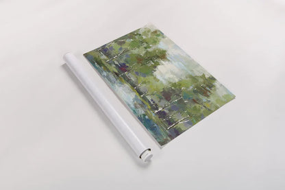 Forest at Dawn Crop by Silvia Vassileva. shown as a rolled paper print. Available as archival giclee rolled canvas, fine art paper, or poster print. SKU 13975i.