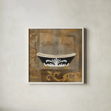 French Bathtub I by Silvia Vassileva. Shown in a crisp white glass frame for a clean and minimalist style. Available as an archival giclee rolled canvas, fine art paper, or poster print. SKU 8360a.