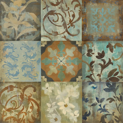 French Tile II by Silvia Vassileva. SKU 3143a. Archival Giclee Fine art print for wall decor.