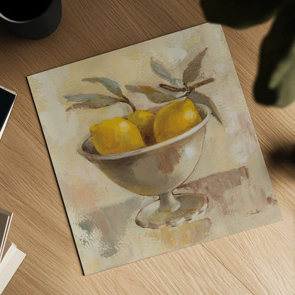 Fruits in Old Bowl I by Silvia Vassileva. Shown as a detailed flat fine art print, highlighting archival giclee quality. Available as an archival giclee rolled canvas, fine art paper, or poster print. SKU 89689a.