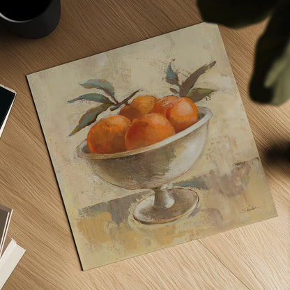 Fruits in Old Bowl II by Silvia Vassileva. Shown as a detailed flat fine art print, highlighting archival giclee quality. Available as an archival giclee rolled canvas, fine art paper, or poster print. SKU 89690a.