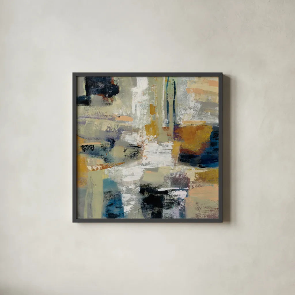 Full Moon I by Silvia Vassileva. Shown in a sleek black glass frame for a contemporary gallery look. Available as an archival giclee rolled canvas, fine art paper, or poster print. SKU 29738a.