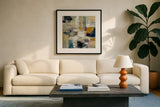 Full Moon I by Silvia Vassileva. Displayed in a glass frame with matte in a clean modern living room. Available as an archival giclee rolled canvas, fine art paper, or poster print. SKU 29738a.