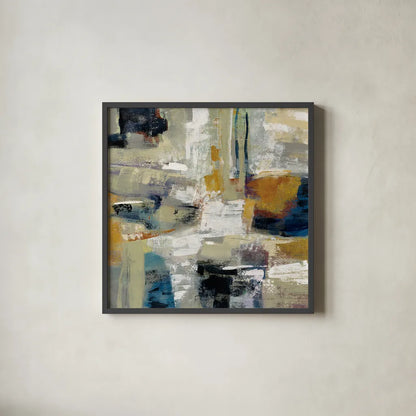 Full Moon I with White by Silvia Vassileva. Shown in a sleek black glass frame for a contemporary gallery look. Available as an archival giclee rolled canvas, fine art paper, or poster print. SKU 30045a.