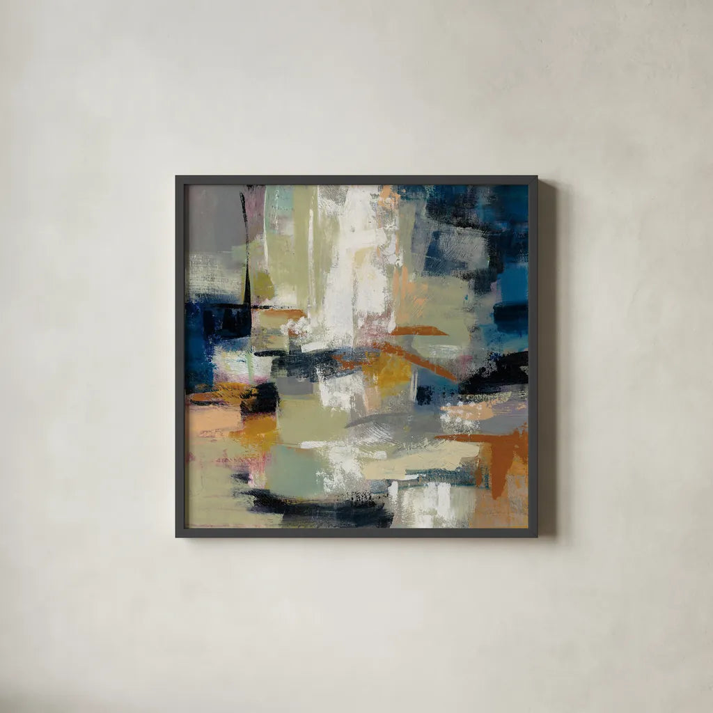 Full Moon II by Silvia Vassileva. Shown in a sleek black glass frame for a contemporary gallery look. Available as an archival giclee rolled canvas, fine art paper, or poster print. SKU 29739a.