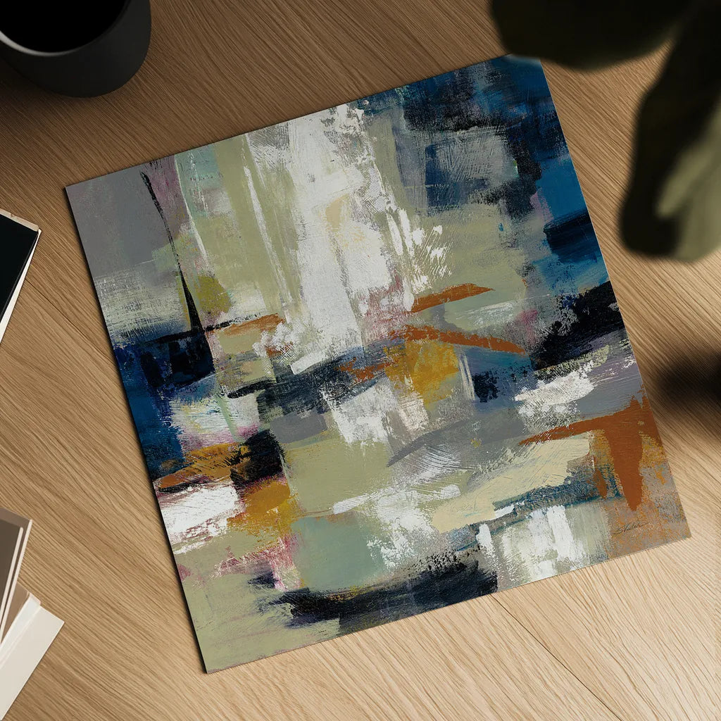 Full Moon II with White by Silvia Vassileva. Shown as a detailed flat fine art print, highlighting archival giclee quality. Available as an archival giclee rolled canvas, fine art paper, or poster print. SKU 30046a.