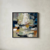 Full Moon II with White by Silvia Vassileva. Shown in a sleek black glass frame for a contemporary gallery look. Available as an archival giclee rolled canvas, fine art paper, or poster print. SKU 30046a.