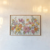 Garden Fun by Silvia Vassileva. shown as a paper print in a natural frame. Available as a archival giclee rolled canvas, fine art paper, or poster print. SKU 46916i.