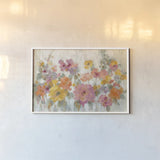 Garden Fun by Silvia Vassileva. shown as a paper print in a white frame. Available as a archival giclee rolled canvas, fine art paper, or poster print. SKU 46916i.