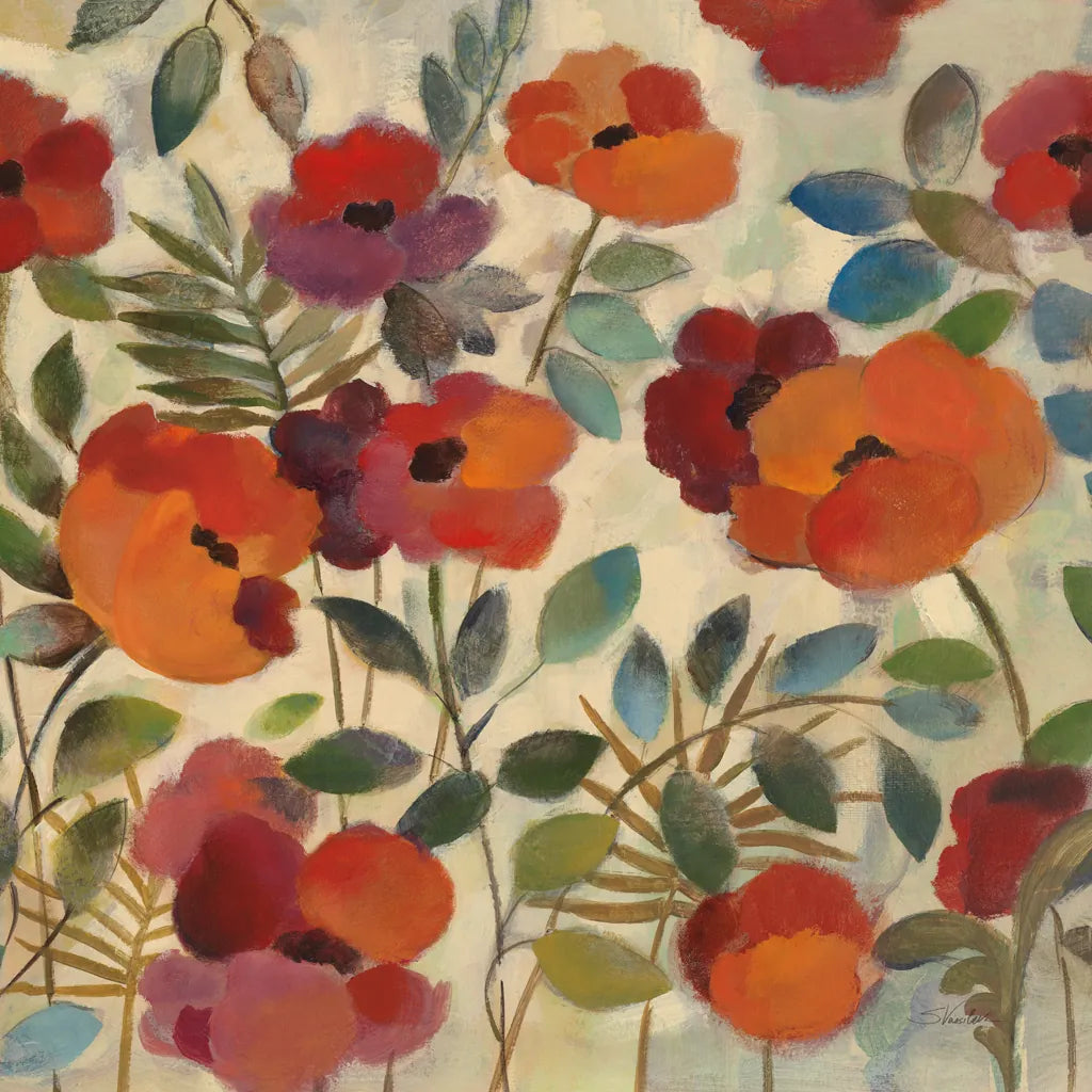 Garden In August Square by Silvia Vassileva. SKU 1090a. Archival Giclee Fine art print for wall decor.