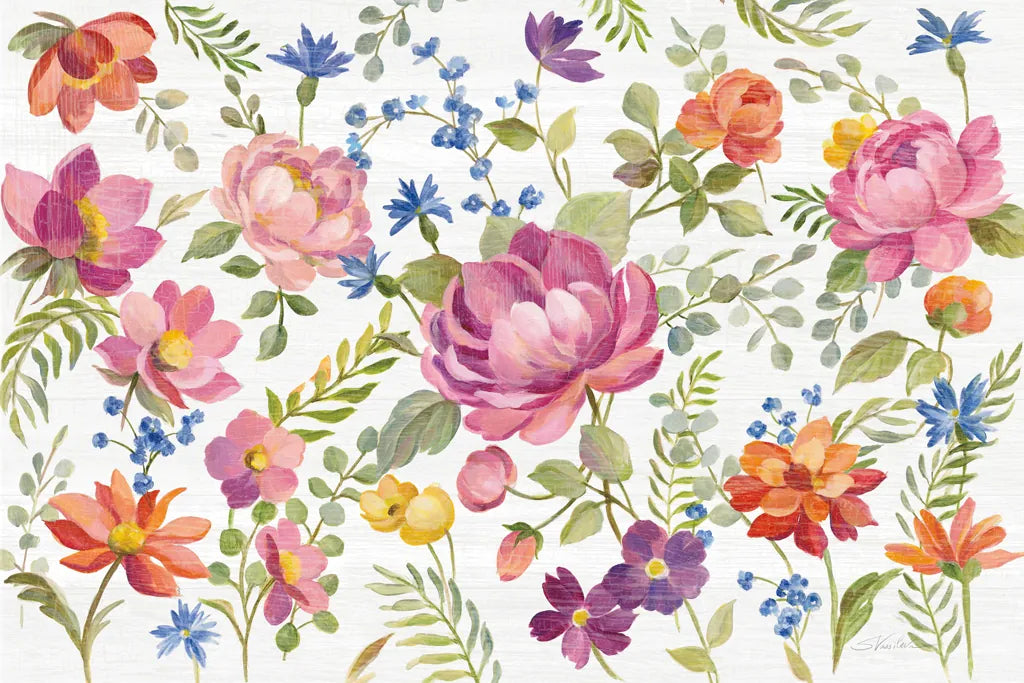 Garden Party I by Silvia Vassileva. SKU 61569i. Archival Giclee Fine art print for wall decor.