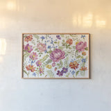 Garden Party I by Silvia Vassileva. shown as a paper print in a natural frame. Available as a archival giclee rolled canvas, fine art paper, or poster print. SKU 61569i.