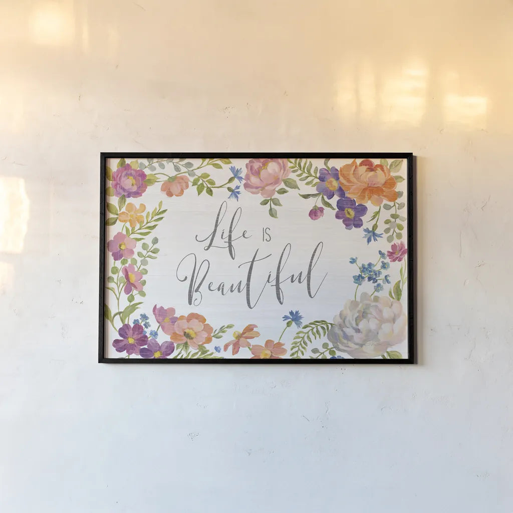 Garden Party II by Silvia Vassileva. shown as a paper print in a black flame. Available as a archival giclee rolled canvas, fine art paper, or poster print. SKU 61570i.