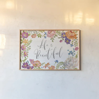 Garden Party II by Silvia Vassileva. shown as a paper print in a natural frame. Available as a archival giclee rolled canvas, fine art paper, or poster print. SKU 61570i.