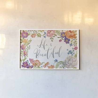 Garden Party II by Silvia Vassileva. shown as a paper print in a white frame. Available as a archival giclee rolled canvas, fine art paper, or poster print. SKU 61570i.