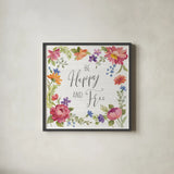 Garden Party III by Silvia Vassileva. Shown in a sleek black glass frame for a contemporary gallery look. Available as an archival giclee rolled canvas, fine art paper, or poster print. SKU 61571a.