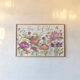 Garden Party V by Silvia Vassileva. shown as a paper print in a natural frame. Available as a archival giclee rolled canvas, fine art paper, or poster print. SKU 61573i.