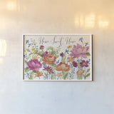 Garden Party V by Silvia Vassileva. shown as a paper print in a white frame. Available as a archival giclee rolled canvas, fine art paper, or poster print. SKU 61573i.