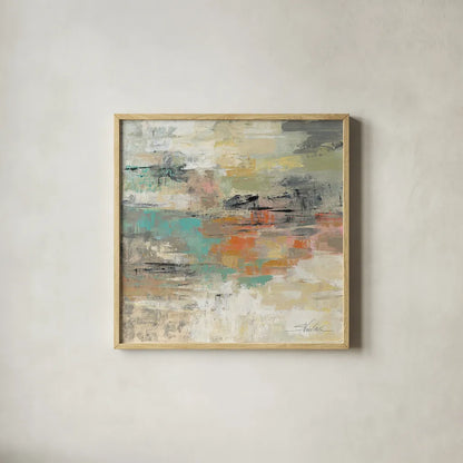 Gentle Gaze by Silvia Vassileva. Shown in a natural wood glass frame for a timeless modern aesthetic. Available as an archival giclee rolled canvas, fine art paper, or poster print. SKU 20896a.