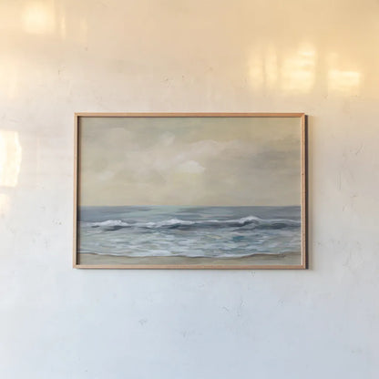 Gentle Waves by Silvia Vassileva. shown as a paper print in a natural frame. Available as a archival giclee rolled canvas, fine art paper, or poster print. SKU 71175i.