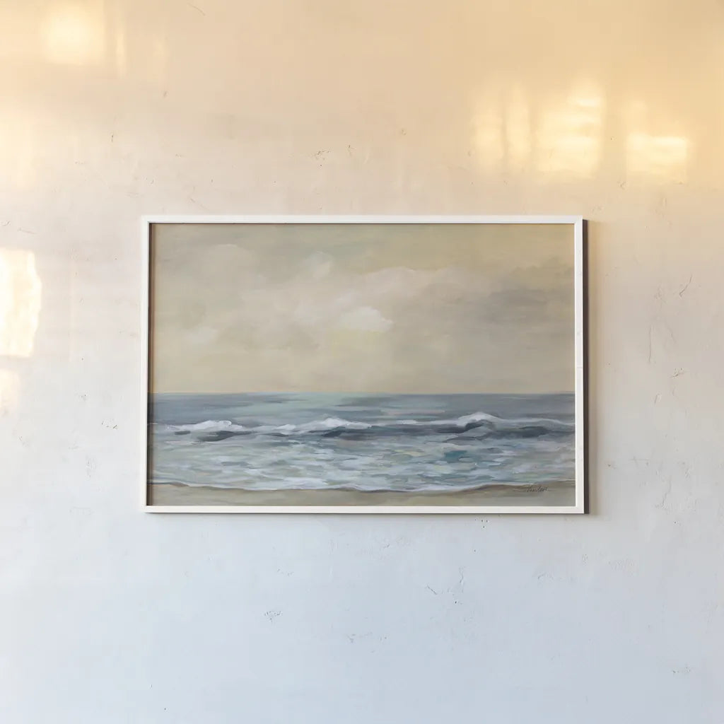 Gentle Waves by Silvia Vassileva. shown as a paper print in a white frame. Available as a archival giclee rolled canvas, fine art paper, or poster print. SKU 71175i.
