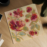 Gilded Loose Floral I by Silvia Vassileva. Shown as a detailed flat fine art print, highlighting archival giclee quality. Available as an archival giclee rolled canvas, fine art paper, or poster print. SKU 66088a.