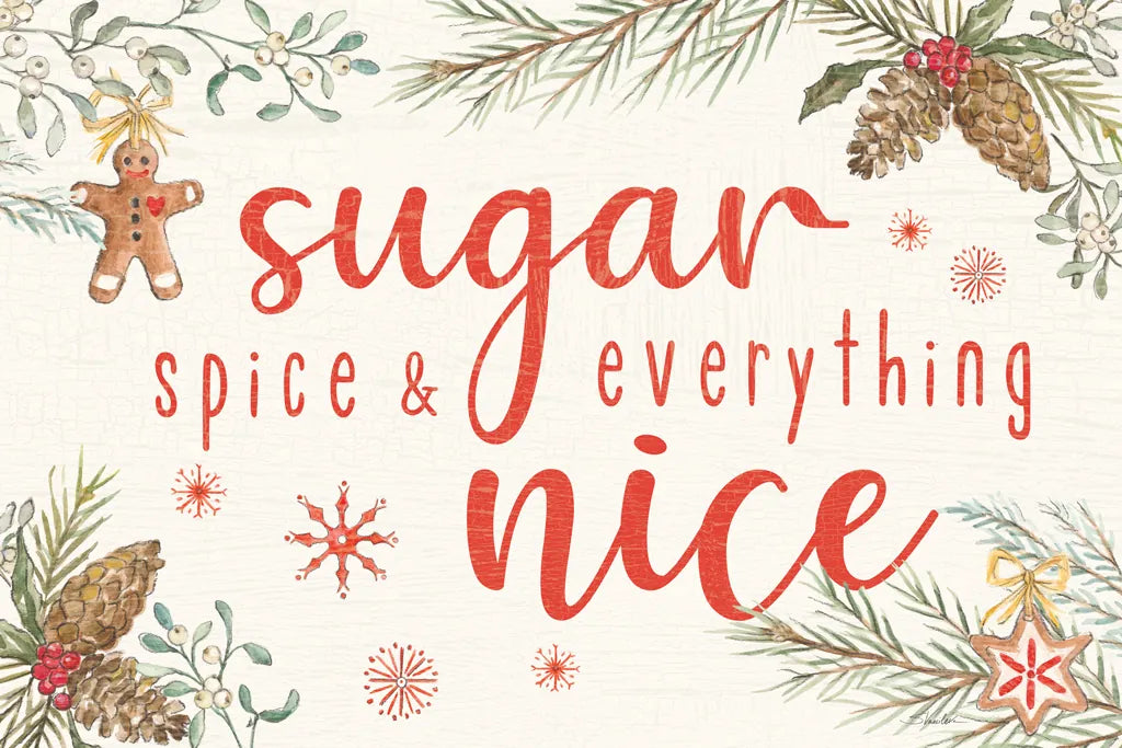 Gingerbread Christmas I by Silvia Vassileva. SKU 68598i. Archival Giclee Fine art print for wall decor.