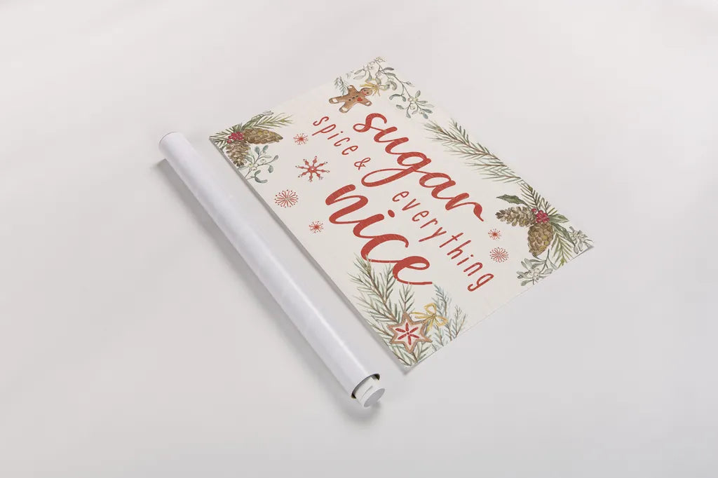 Gingerbread Christmas I by Silvia Vassileva. shown as a rolled paper print. Available as archival giclee rolled canvas, fine art paper, or poster print. SKU 68598i.