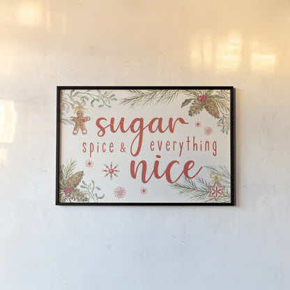 Gingerbread Christmas I by Silvia Vassileva. shown as a paper print in a black flame. Available as a archival giclee rolled canvas, fine art paper, or poster print. SKU 68598i.