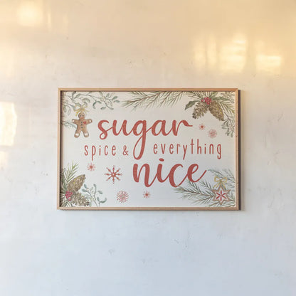 Gingerbread Christmas I by Silvia Vassileva. shown as a paper print in a natural frame. Available as a archival giclee rolled canvas, fine art paper, or poster print. SKU 68598i.