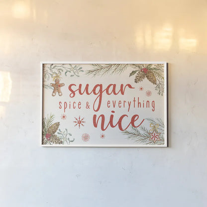 Gingerbread Christmas I by Silvia Vassileva. shown as a paper print in a white frame. Available as a archival giclee rolled canvas, fine art paper, or poster print. SKU 68598i.