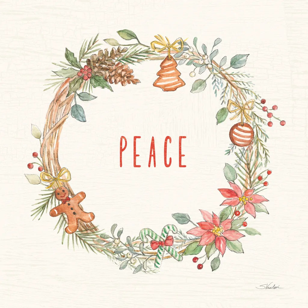 Gingerbread Christmas II by Silvia Vassileva. SKU 68599a. Archival Giclee Fine art print for wall decor.