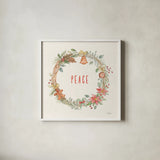 Gingerbread Christmas II by Silvia Vassileva. Shown in a crisp white glass frame for a clean and minimalist style. Available as an archival giclee rolled canvas, fine art paper, or poster print. SKU 68599a.