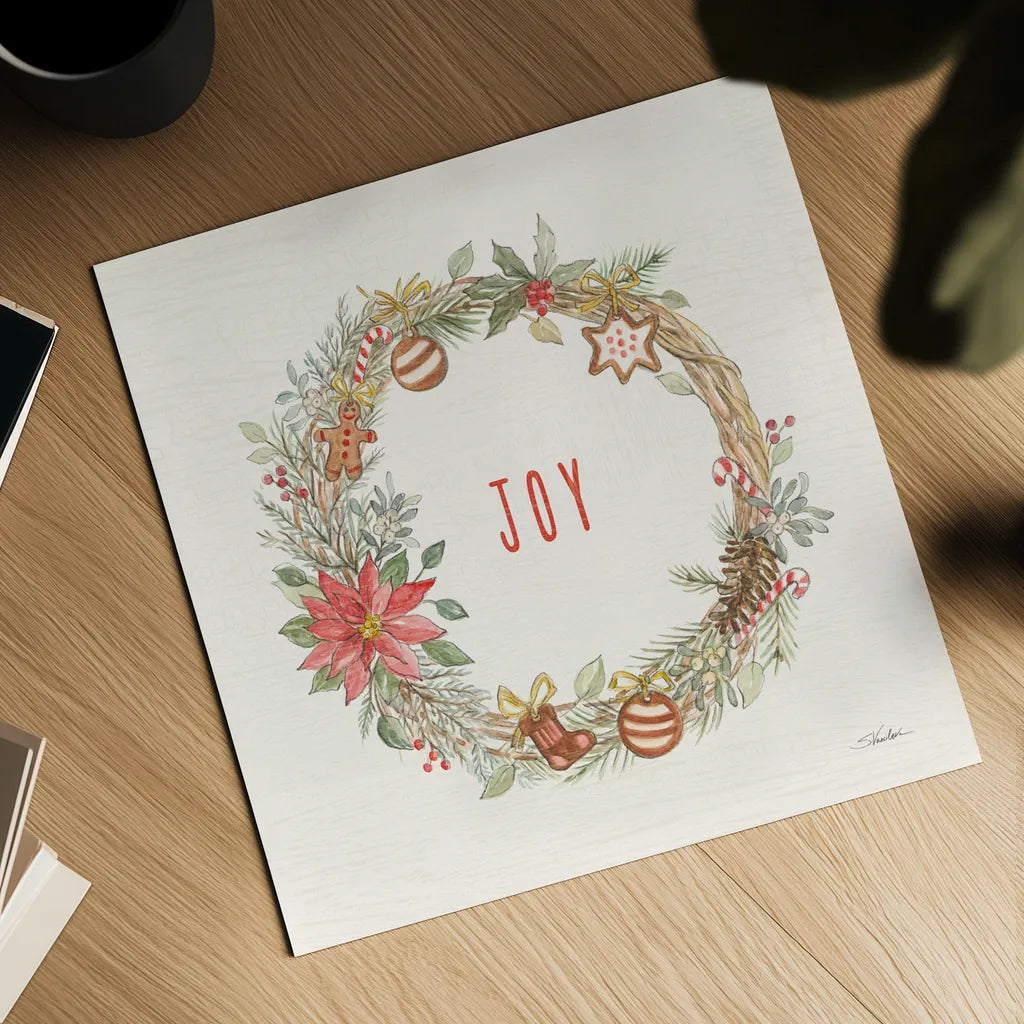 Gingerbread Christmas III by Silvia Vassileva. Shown as a detailed flat fine art print, highlighting archival giclee quality. Available as an archival giclee rolled canvas, fine art paper, or poster print. SKU 68600a.