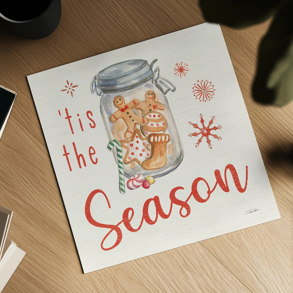 Gingerbread Christmas IV by Silvia Vassileva. Shown as a detailed flat fine art print, highlighting archival giclee quality. Available as an archival giclee rolled canvas, fine art paper, or poster print. SKU 68601a.