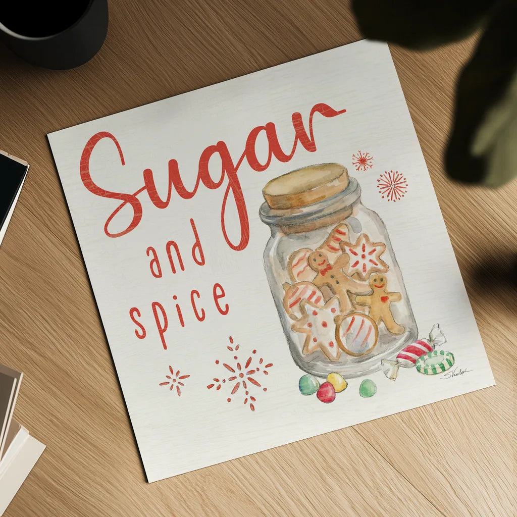 Gingerbread Christmas V by Silvia Vassileva. Shown as a detailed flat fine art print, highlighting archival giclee quality. Available as an archival giclee rolled canvas, fine art paper, or poster print. SKU 68602a.